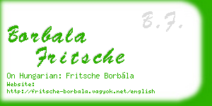 borbala fritsche business card